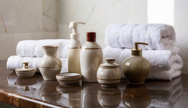 ceramics-shampoo-soap-towels-top-marble-counter-with-copy-space-bathroom-background ceramics-shampoo-soap-towels-top-marble-counter-with-copy-space-bathroom-background
