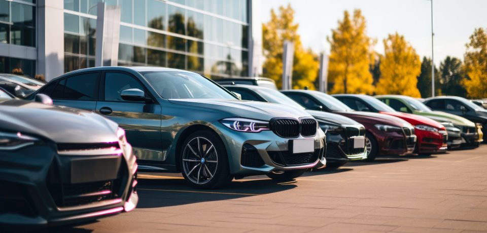 Showcasing Latest Automobiles at Sales Lot