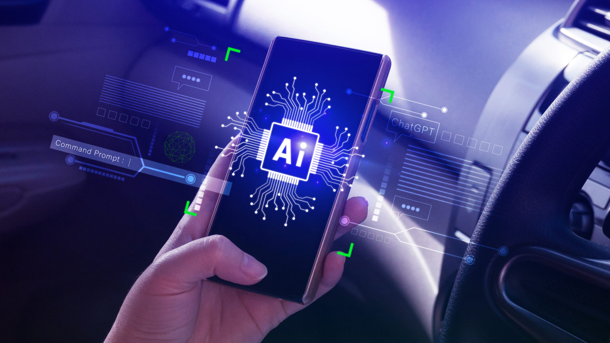 ai-tech-using-virtual-graphic-global-internet-connect-chatgpt-chat-with-ai-smartphone-artificial-intelligence-using-command-prompt-generates-something-futuristic-technology-transformation Mobile Testing