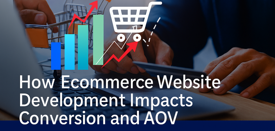 20250807_2121_Ecommerce Impact Analysis_remix_01k22n6hj5e0m9ervhmcs8xzn6 an image show How Ecommerce Website Development Impacts Conversion and AOV
