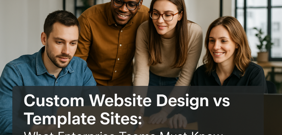 20250814_1128_Design Choices for Enterprises_simple_compose_01k2km5fesfakr4qc9ay8zed9c (1) Custom website design vs template site comparison for enterprise teams