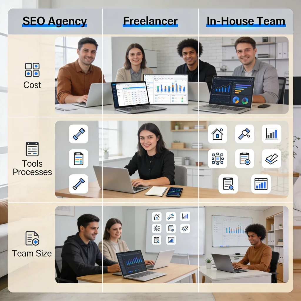 How SEO Agency Services in Canada Differ From Freelancers and In-House Teams