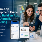 Custom app development collaboration in action Custom App Development Guide: How to Build an App Users Actually Keep Using