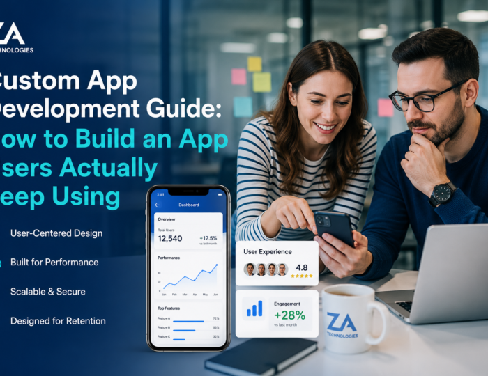 Custom app development collaboration in action Custom App Development Guide: How to Build an App Users Actually Keep Using