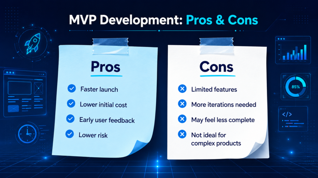 MVP Development vs Full Product Development pros and cons