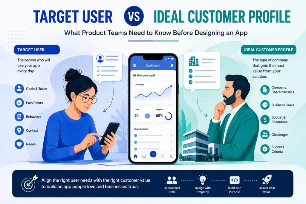 Target User vs Ideal Customer Profile: What Product Teams Need to Know Before Designing an App