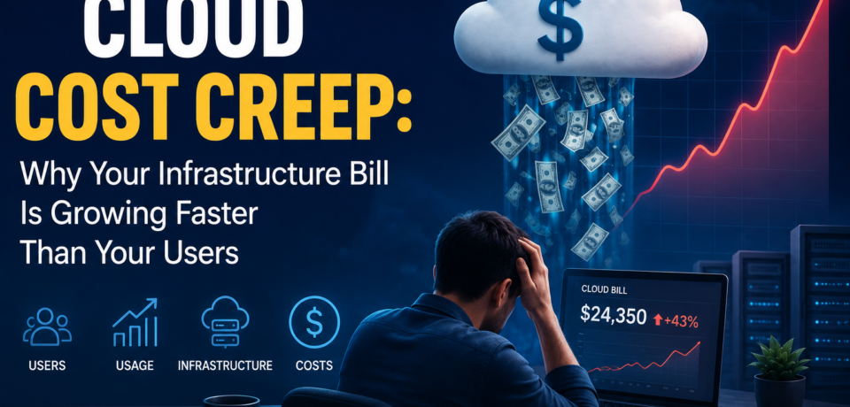 Cloud Cost Creep .Rising Infrastructure Bills Cloud Cost Creep Rising Infrastructure Bills